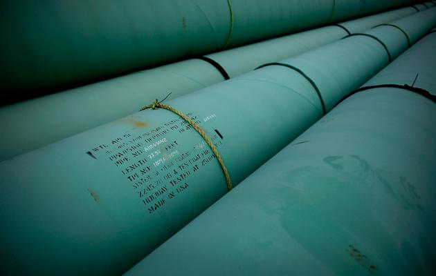 Des tuyaux destinés à la construction de l'oléoduc Keystone XL [Tom Pennington / Getty Images/AFP/Archives]