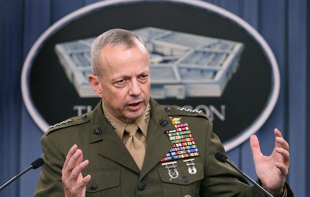 Le général américain John Allen, chef de la coalition internationale en Afghanistan, s'exprime au Pentagone le 23 mai 2012 [Mark Wilson / AFP/Getty Images/Archives]