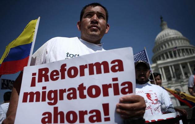 Manifestation pour la régularisation de sans-papiers, surtout hispanophones, le 10 avril 2013 à Washington [Alex Wong / Getty Images/AFP/Archives]