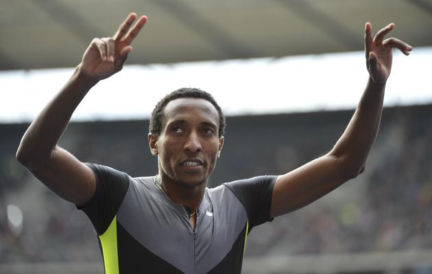 L'Ethiopien Mohammed Aman après le 800 m le 2 septembre 2012 à Berlin [Odd Andersen / AFP/Archives]