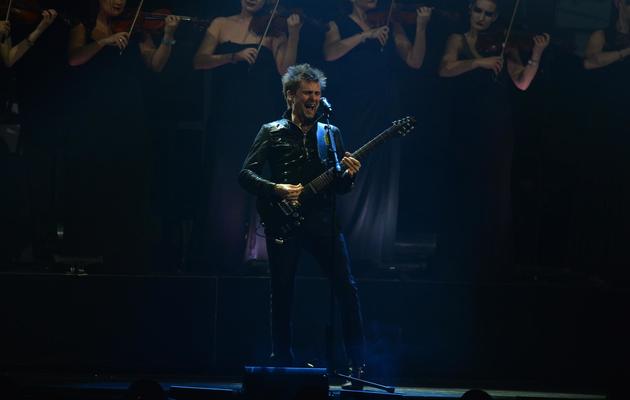 Le chanteur du groupe Muse, Matthew Bellamy, lors d'un concert le 20 février 2013 à Londres [Ben Stansall / AFP/Archives]