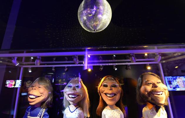 Les marionnettes des membres de ABBA au musée consacré au groupe suédois, le 6 mai 2013 à Stockholm [Jonathan Nackstrand / AFP]