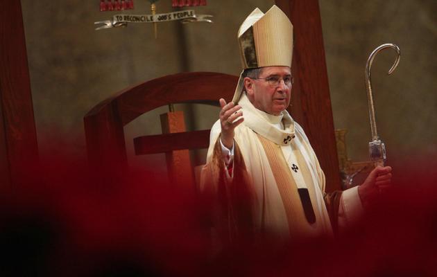 Le cardinal américain Roger Mahony, lors de la messe de Noël, le 25 décembre 2010 à Los Angeles [Eric Thayer / Getty Images/AFP/Archives]