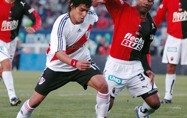 Radamel Falcao, alors joueur de River Plate, lors d'un match contre Colon, le 24 septembre 2006 à Buenos Aires [Juan Vargas / AFP/Archives]