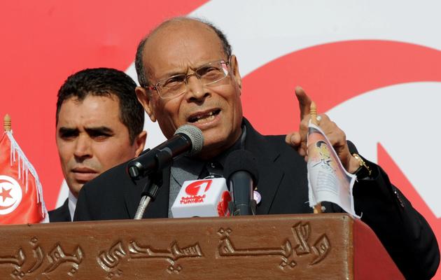 Le président tunisien Moncef Marzouki le 17 décembre 2012 à Sidi Bouzi [Fethi Belaid / AFP/Archives]