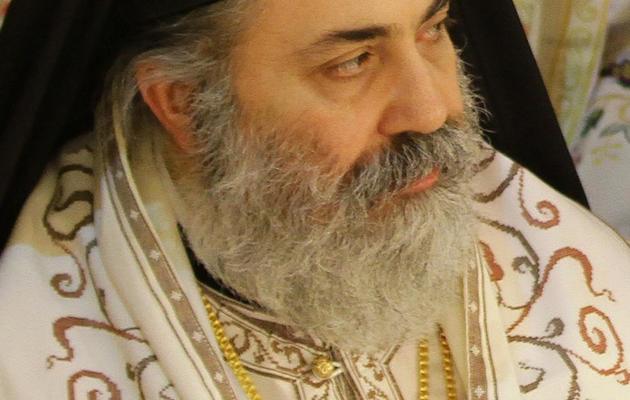 Boulos Yaziji, chef du diocèse grec orthodoxe de la ville d'Alep, le 10 février 2013 dans l'église de sa ville [Louai Beshara / AFP/Archives]