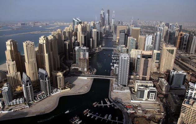 Vue aérienne de la marina de Dubaï, le 12 décembre 2012 [Marwan Naamani / AFP/Archives]