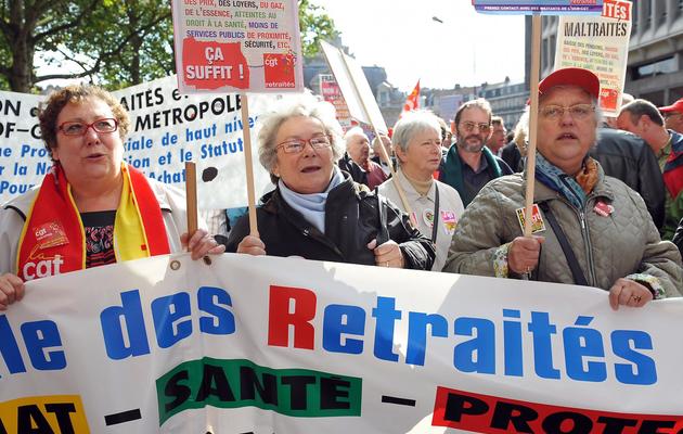 Manifestation de retraités le 16 octobre 2008 à Lille [Philippe Huguen / AFP/Archives]