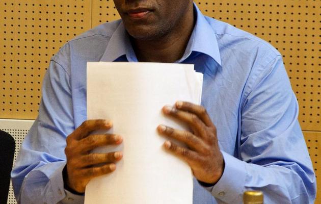 Le Singapourien Wilson Raj Perumal, condamné pour matches truqués lors du son procès au tribunal de Rovaniemi en Finlande, le 22 juin 2011 [Kaisa Siren / AFP/Archives]