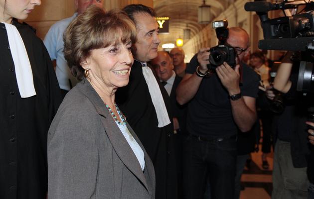 Anne-Marie Affret, première adjointe au maire du Ve arrondissement de Paris Jean Tiberi, arrive le 26 septembre 2011 au palais de justice de Paris [Jacques Demarthon / AFP/Archives]