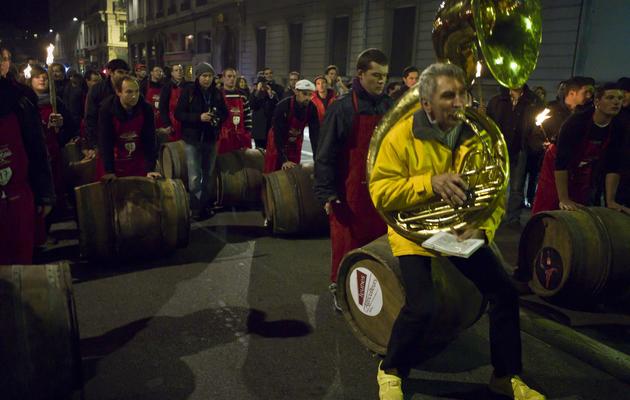 Lancement de la grande fête du beaujolais nouveau le 17 novembre 2011 à Lyon [Jean-Philippe Ksiazek / AFP/Archives]