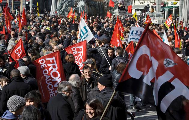 Manifestation à Lyon contre l'austérité, le 29 février 2012 [Jean-Philippe Ksiazek / AFP/Archives]