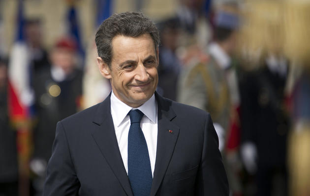 Nicolas Sarkozy le 8 mai 2012 à l'Arc de Triomphe à Paris [Lionel Bonaventure / AFP/POOL/Archives]