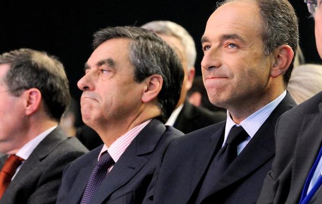 François Fillon (g) et François Copé, le 27 septembre 2012 aux journées parlementaires de l'UMP à Marcq-en-Barœul [Denis Charlet / AFP/Archives]