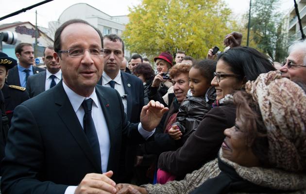 François Hollande à Chelles, en banlieue parisienne, le 8 novembre 2012 [Bertrand Langlois / AFP/Archives]
