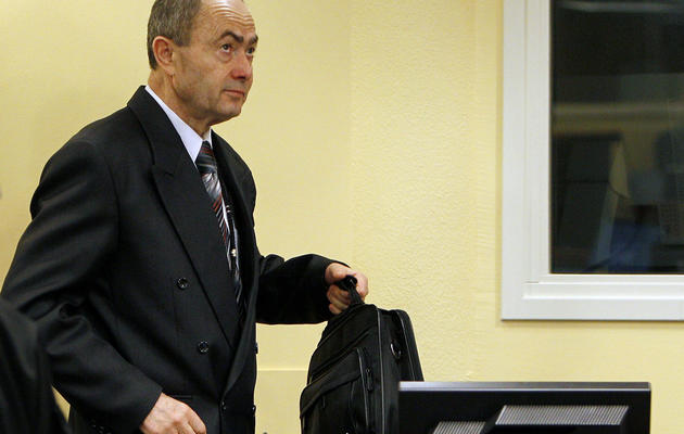 Zdravko Tolimir, ancien bras droit de Ratko Mladic, le 26 février 2010 au TPIY à La Haye [Bas Czerwinski / Pool/AFP/Archives]