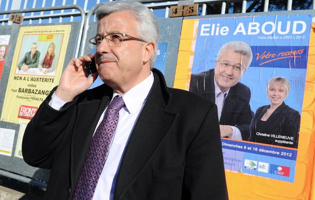 Elie Aboud en campagne à Béziers, le 9 décembre 2012 [Pascal Guyot / AFP/Archives]