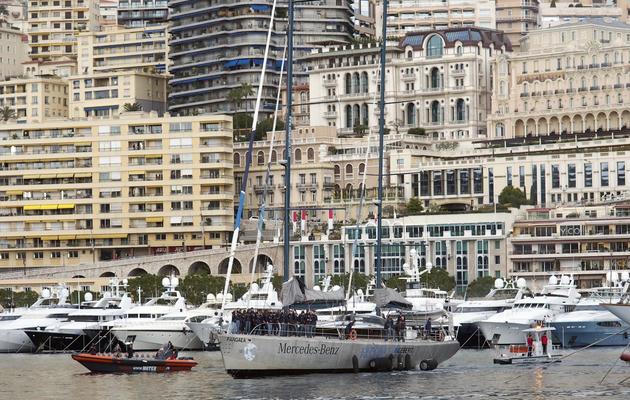 Le voilier Pangaea à son arrivée dans le port de Monaco le 13 décembre 2012 [Valery Hache / AFP]