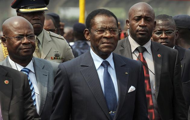 Le président équato-guinéen Teodoro Obiang lors d'un déplacement au Ghana, en janvier 2013 [Pius Utomi Ekpei / AFP/Archives]
