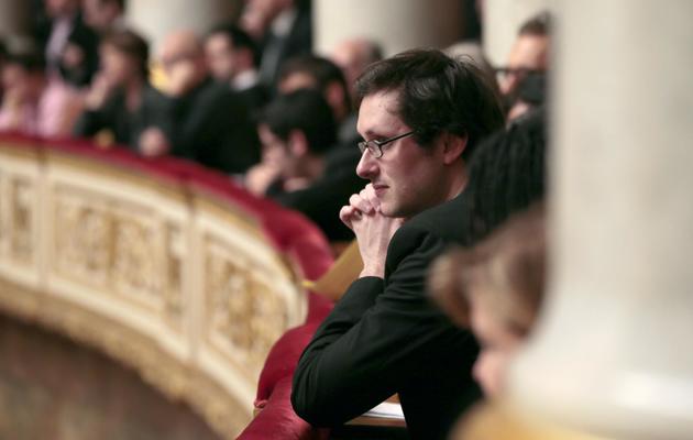 Le porte-parole de l'Inter-LGBT, Nicolas Gougain, assiste aux débats sur le mariage homosexuel à l'Assemblée, à Paris le 29 janvier 2013 [Jacques Demarthon / AFP]