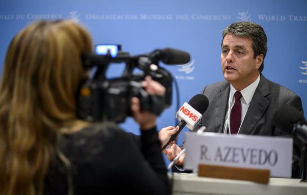 Le Brésilien Roberto Azevedo au siège de l'OMC à Genève le 31 janvier 2013 [Fabrice Coffrini / AFP/archives]