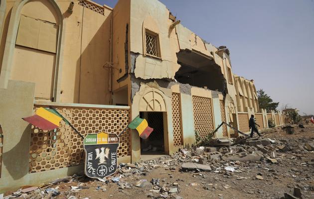 Un bâtiment qui abritait à Gao des rebelles du Mujao, le 2 février 2013 [Sia Kambou / AFP/Archives]