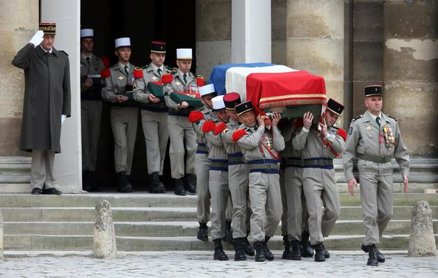Cérémonie le 22 février 2013 aux Invalides, en hommage au sergent Harold Vormezeele tué au Mali [Thomas Samson / AFP/Archives]