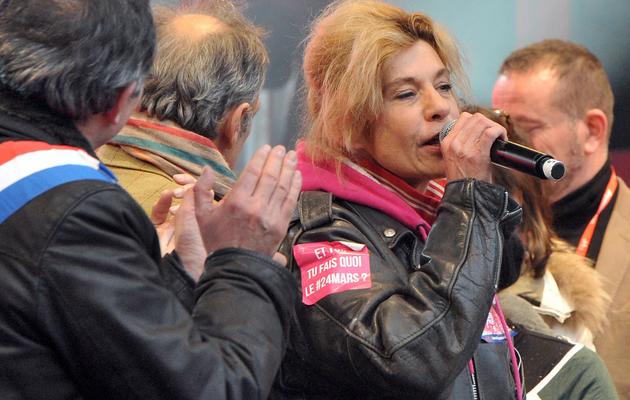 rigide Barjot lors de la manifestation contre le mariage homosexuel le 24 mars 2013 à Paris [Pierre Andrieu / AFP]