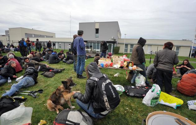 Des opposants au projet de l'aéroport Notre-Dames-des-Landes, le 16 avril 2013 à Chateaubriant [Frank Perry / AFP/Archives]