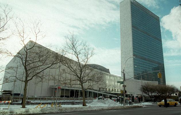 Le siège des Nations Unies à New York, le 4 février 1996, oeuvre de l'architecte brésilien Oscar Niemeyer [Jon Levy / AFP/Archives]