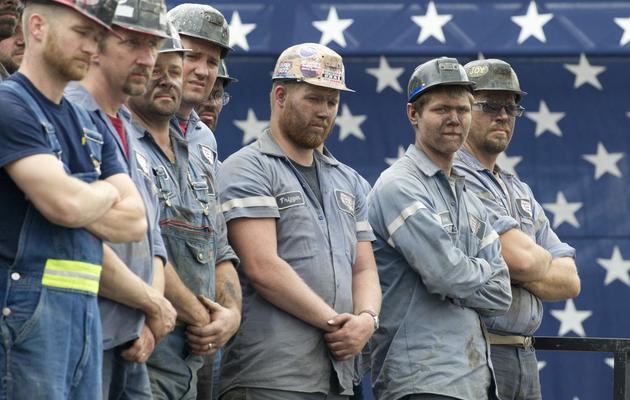 Des mineurs américains à Beallsville, Ohio, le 14 août 2012 [Saul Loeb / AFP/Archives]