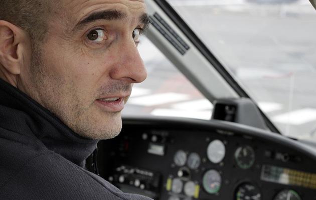 Le Français Philippe Landes à bord d'un hélicoptère le 6 mars 2013 à Longueuil (Canada) [Clement Sabourin / AFP/Archives]