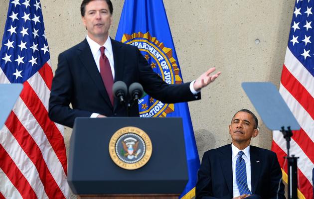 Le directeur du FBI James Comey prononce un discours en présence de Barack Obama, le 28 octobre 2013 à Washington [Jewel Samad / AFP/Archives]