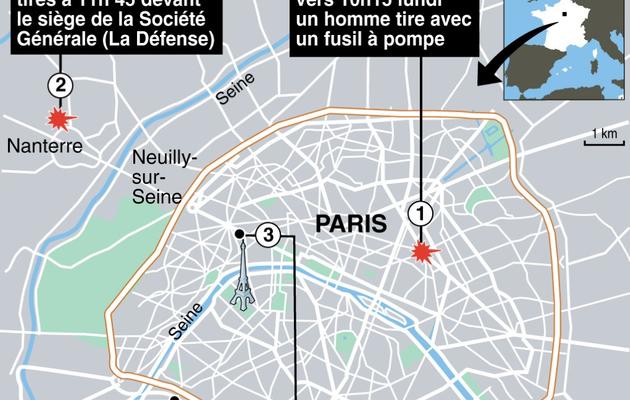 Infographie localisant le siège de «Libération» où un homme a été grievement blessé [ / AFP]