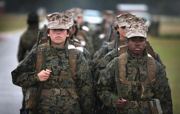 Des recrues féminines du corps d'élite des Marines aux Etats-Unis en 2013 [Scott Olson / Getty/AFP/Archives]