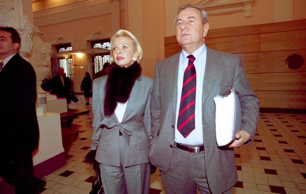 Cendrine et Jean-Marie Le Chevallier le 1er décembre 2000 au tribunal correctionel de Toulon [Eric Estrade / AFP/Archives]