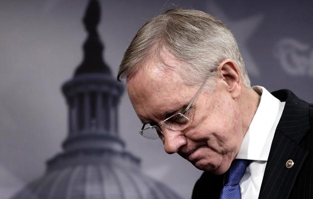 Le chef de file des démocrates au Sénat, Harry Reid, opposant à la "procédure accélérée", le 16 janvier 2014 à Washington [Win Mcnamee / Getty/AFP/Archives]