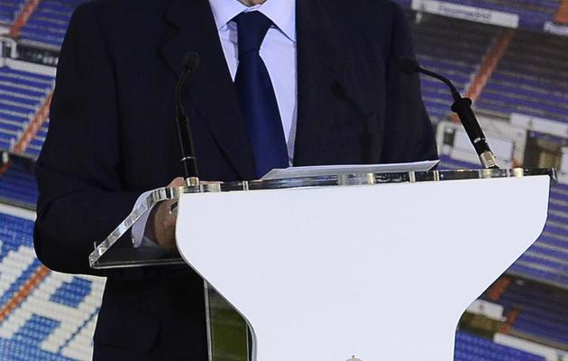 Le président du Real Madrid, Florentino Perez, le 3 juillet 2013 au stade Santiago Bernabeu de Madrid [Javier Soriano / AFP/Archives]