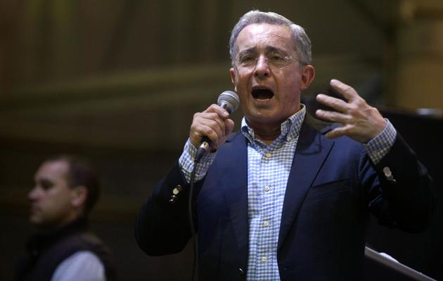 L'ancien président colombien Alvaro Uribe, à Medellin le 2 février 2014 [Raul Arboleda / AFP/Archives]
