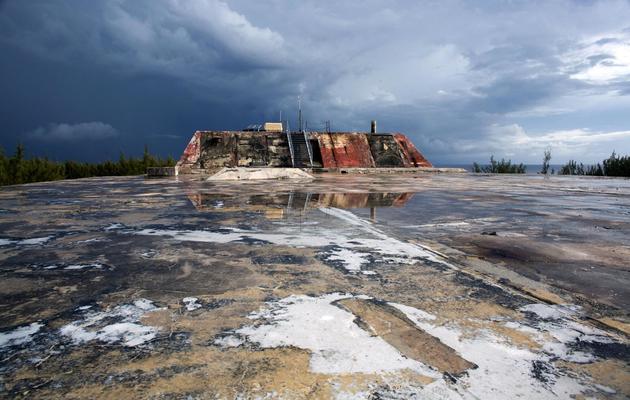 Le site de l'atoll de Mururoa où la France menait des essais nucléaires, photographié le 13 février 2014 [Gregory Boissy / AFP]