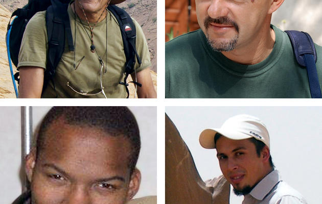 Montage photos des quatre otages enlevés au Niger en 2010 [- / Archives des familles/AFP/Archives]