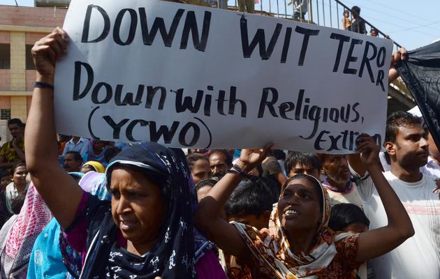 Manifestation de chrétiens pakistanais le 23 septembre 2013 à Karachi [Rizwan Tabassum  / AFP]