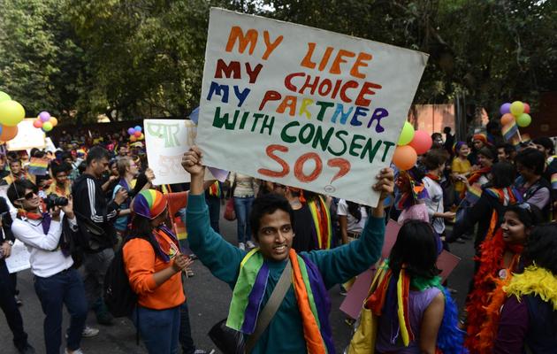Défilé de la Gay Pride, le 25 novembre 2012 à New Delhi, en Inde [Sajjad Hussain / AFP/Archives]