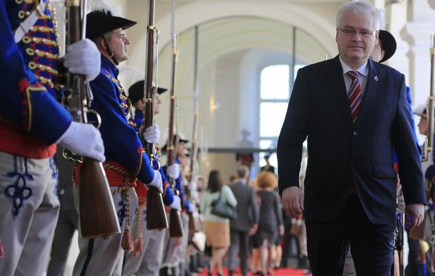 Le président croate Ivo Josipovic arrive à un sommet à Bratislava, le 13 juin 2013  [Alexander Klein / AFP/Archives]