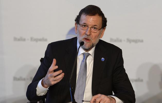 Le Premier ministre espagnol Mariano Rajoy le 27 janvier 2014 à Rome [Andreas Solaro / AFP/Archives]