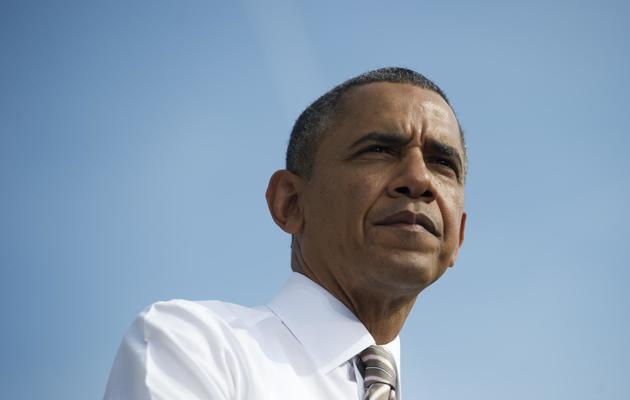 Le président Barack Obama en visite à Rockville (Maryland), le 3 octobre 2013 [Saul Loeb / AFP]