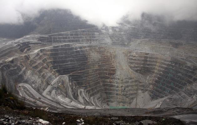 Vue de la mine d'or de Grasberg, le 16 août 2013 en Papouasie indonésienne [Olivia Rondonuwu / AFP]