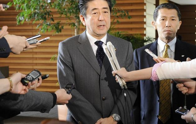 Le Premier ministre japonais Shinzo Abe, à Tokyo le 1er avril 2014 [ / Jiji Press/AFP]