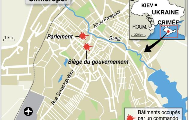 Carte de localisation de Simféropol, en Crimée [J.M. Cornu/G. Handyside/O. Devos / AFP]