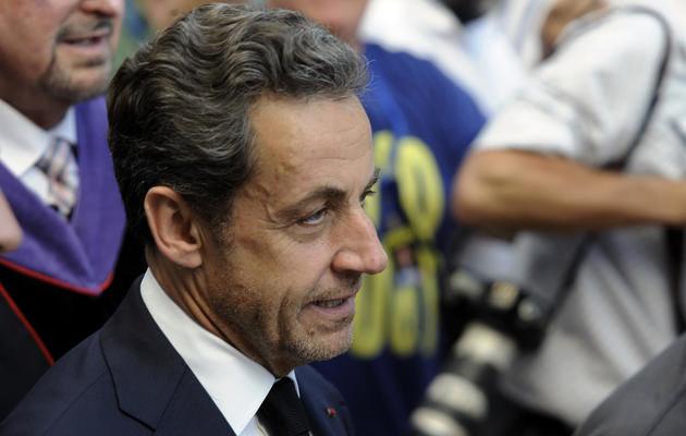 Nicolas Sarkozy, le 22 mai 2013 à Netanya en Israël [David Buimovitch  / AFP/Archives]